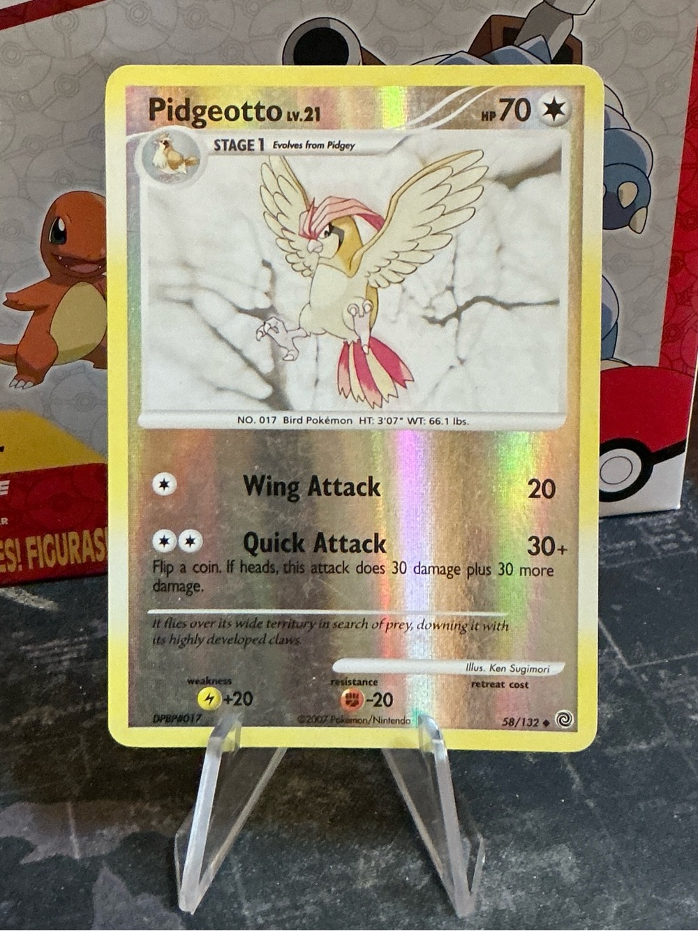 Pokémon Pidgeotto Reverse Holo Trading Card - Vintage Secret Wonders Card